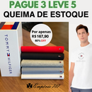 Kit 5 Camisetas Casual Básicas Tommy | Pague 3 e Leve 5