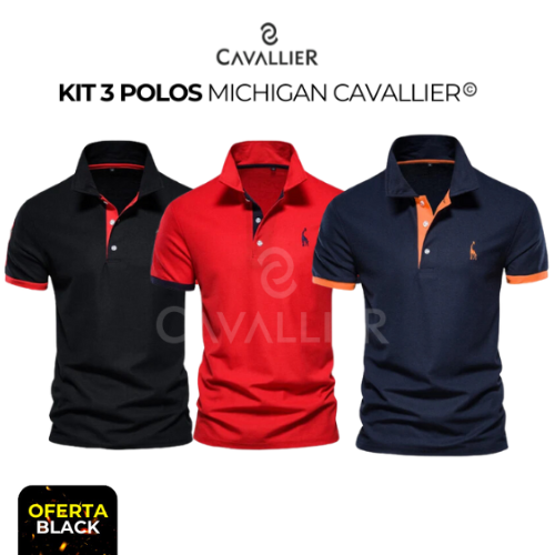 Compre 02 Leve 03: Camisas Polo Michigan Cavallier®