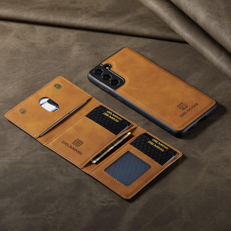 Case de Couro Slim + Carteira Magnética • Promoção 2 em 1