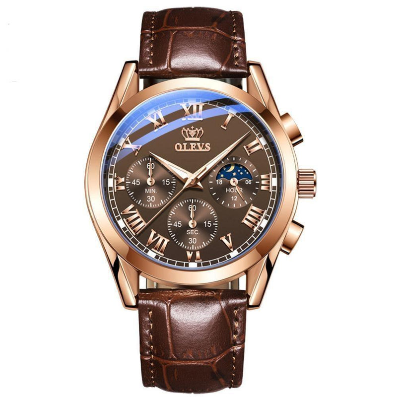 Relógio Masculino Couro Legítimo Elegant