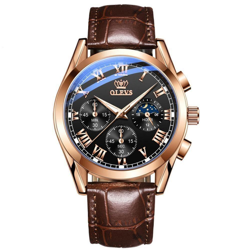 Relógio Masculino Couro Legítimo Elegant